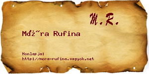 Móra Rufina névjegykártya
